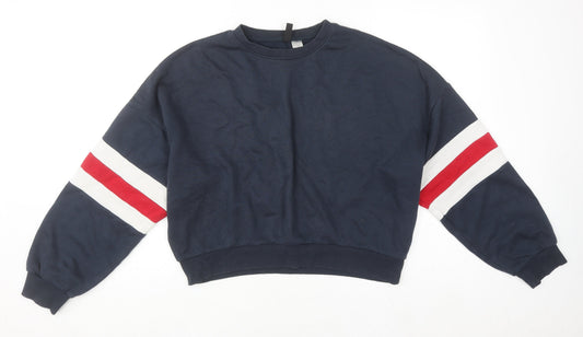 Womens UK Size S H&M Blue Pullover Sweatshirt