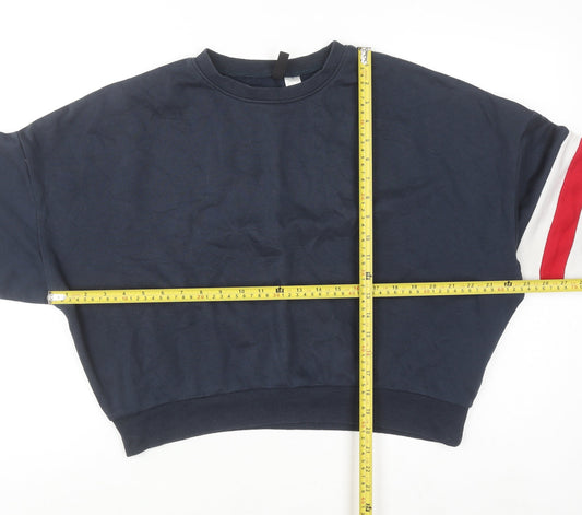 Womens UK Size S H&M Blue Pullover Sweatshirt