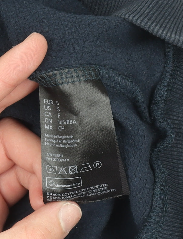 Womens UK Size S H&M Blue Pullover Sweatshirt