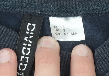 Womens UK Size S H&M Blue Pullover Sweatshirt