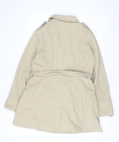 Womens UK Size 16 H&M Beige Trench Coat