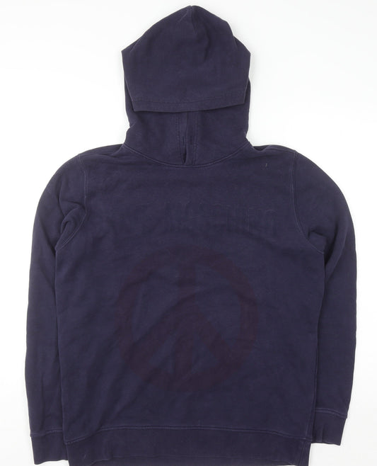 Womens UK Size M Love Moschino Blue Pullover Hoodie