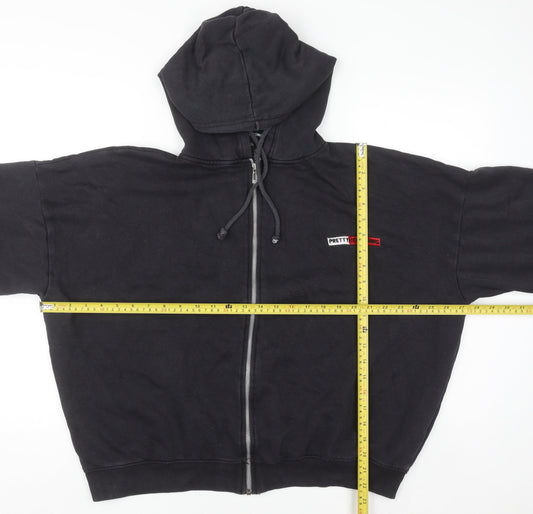 Womens UK Size S PRETTYLITTLETHING Black Full Zip Hoodie