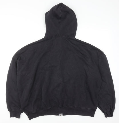 Womens UK Size S PRETTYLITTLETHING Black Full Zip Hoodie