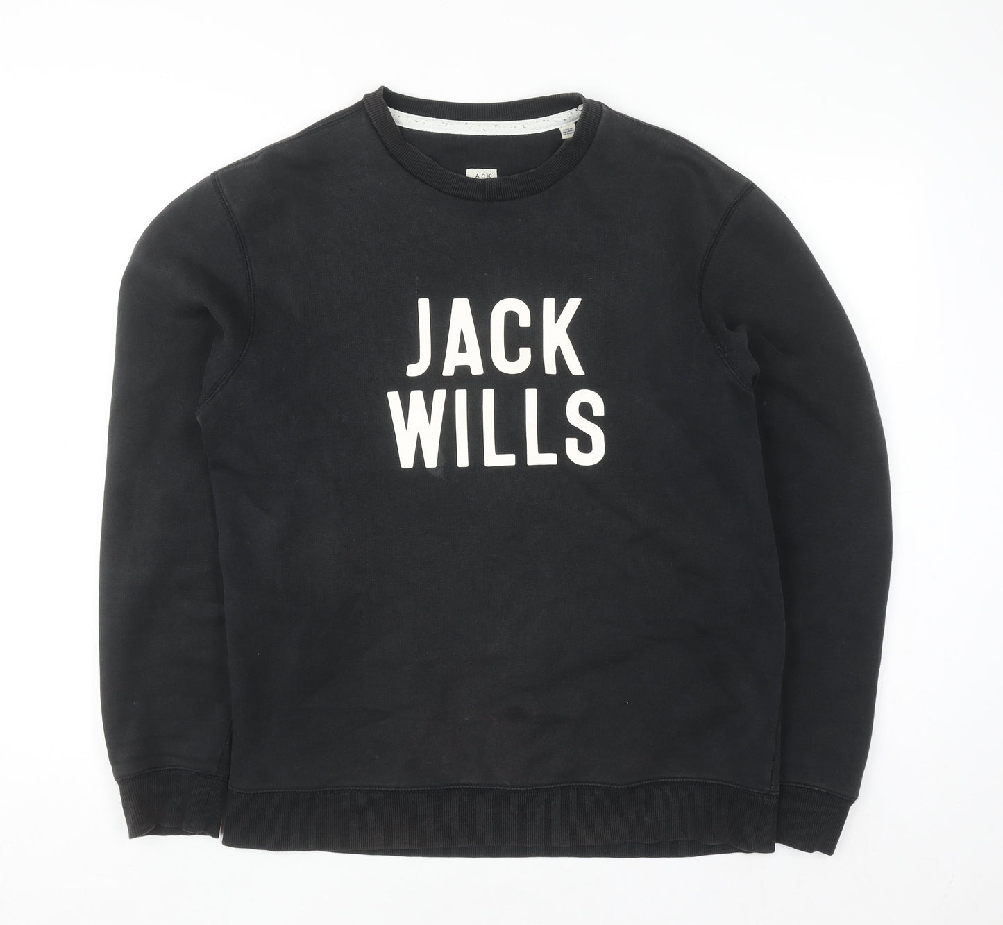 Mens UK Size M Jack Wills Black Pullover Sweatshirt
