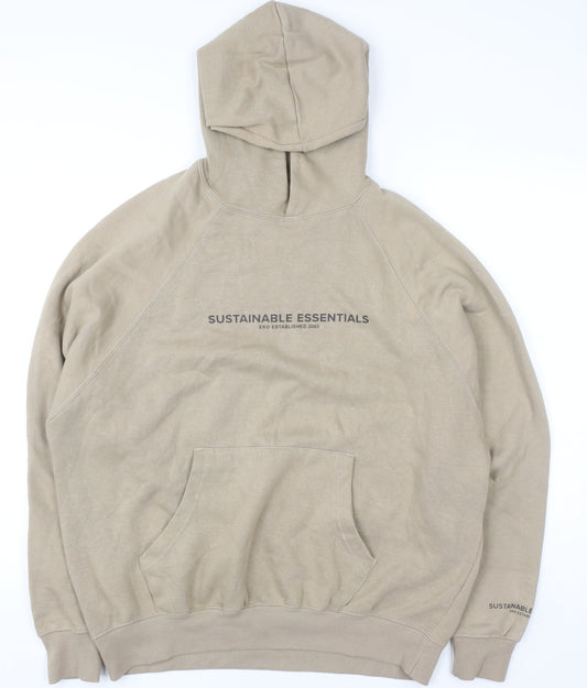 Mens UK Size S EKO Beige Pullover Hoodie