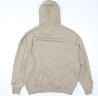 Mens UK Size S EKO Beige Pullover Hoodie