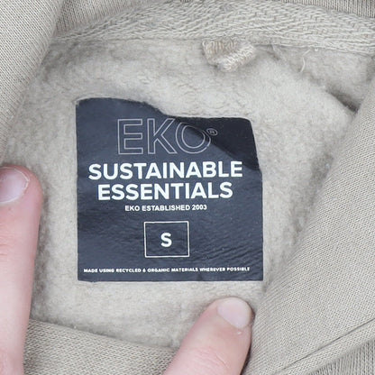 Mens UK Size S EKO Beige Pullover Hoodie