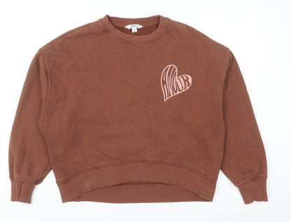 Womens UK Size S NEXT Brown Pullover Sweatshirt