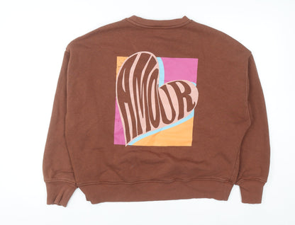 Womens UK Size S NEXT Brown Pullover Sweatshirt