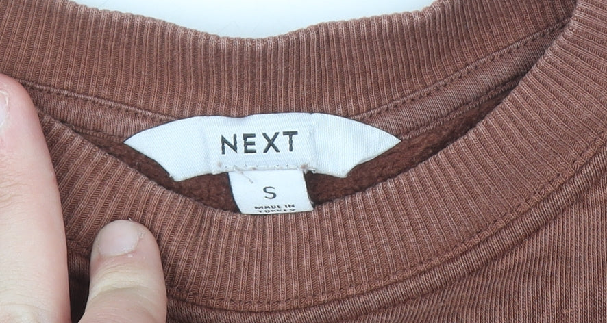 Womens UK Size S NEXT Brown Pullover Sweatshirt