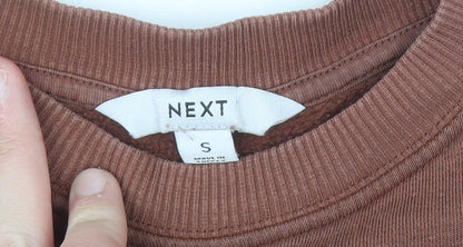 Womens UK Size S NEXT Brown Pullover Sweatshirt