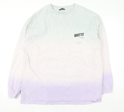 Womens UK Size S White Fox Multicoloured Pullover Sweatshirt
