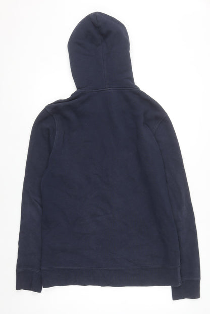 Mens UK Size M HUF Blue Full Zip Hoodie