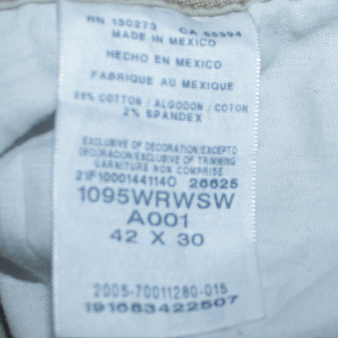 Mens UK Size 42 X 30 Wrangler Regular Fit Straight Jeans
