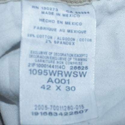 Mens UK Size 42 X 30 Wrangler Regular Fit Straight Jeans
