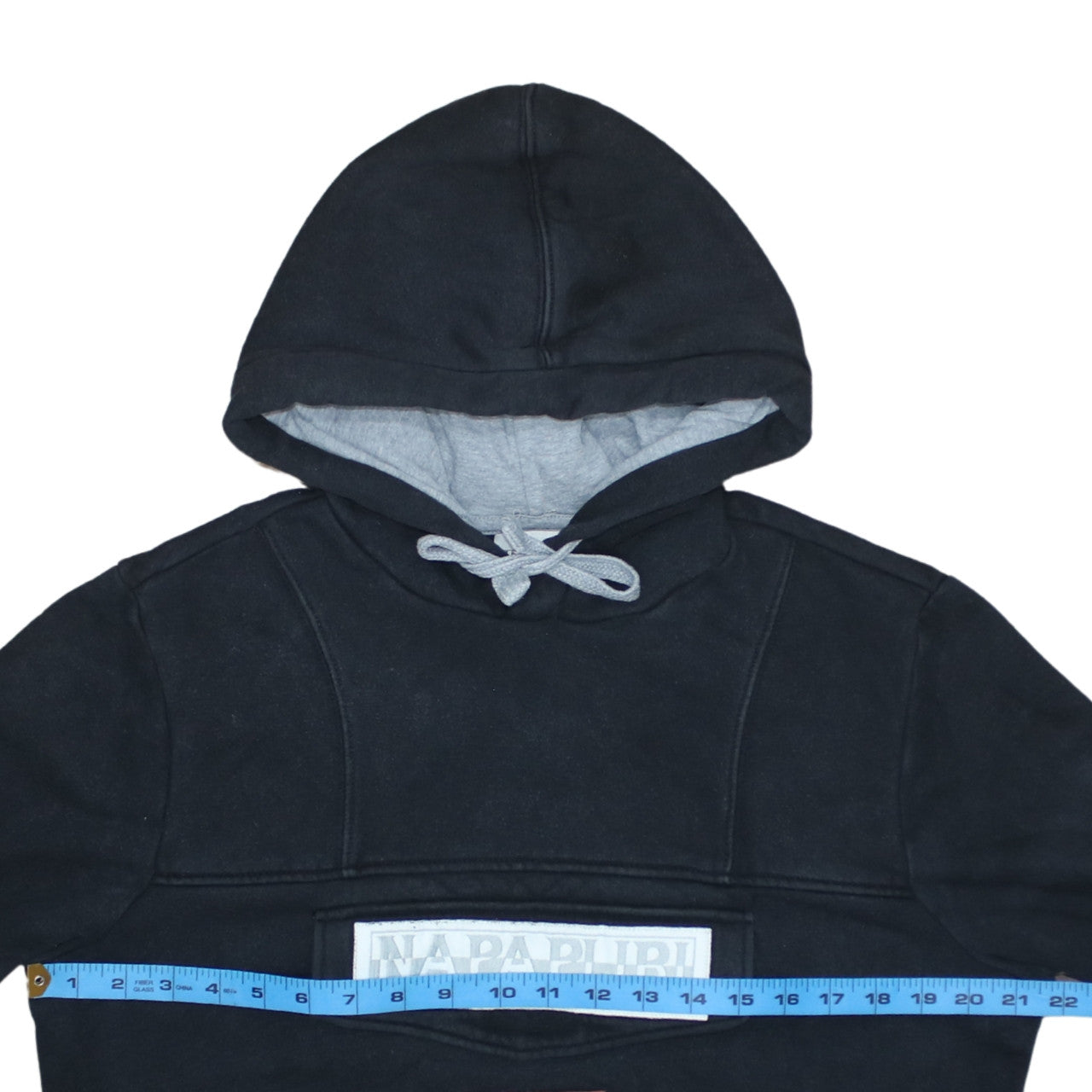 Mens UK Size M Napapijri Black Pullover Hoodie