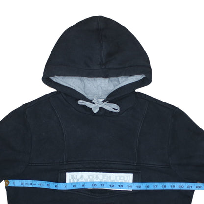 Mens UK Size M Napapijri Black Pullover Hoodie