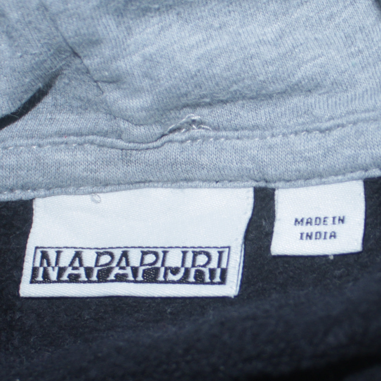 Mens UK Size M Napapijri Black Pullover Hoodie
