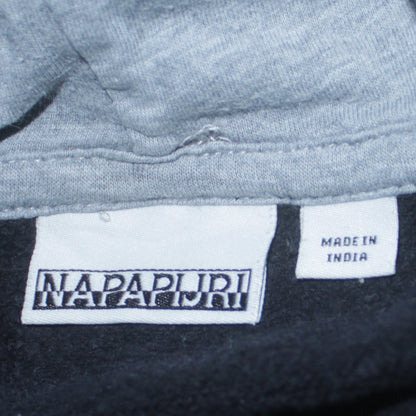 Mens UK Size M Napapijri Black Pullover Hoodie