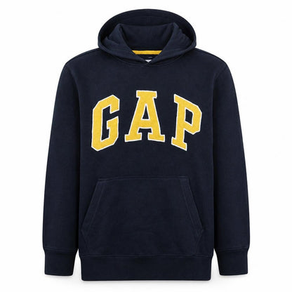 Gap Kids Boys Navy Blue XL Pullover Hoodie Cotton Blend Logo Design