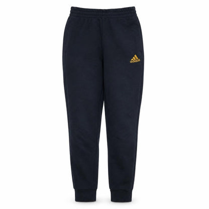 Front view of Adidas women’s black jogger trousers, size S, regular fit sports pants