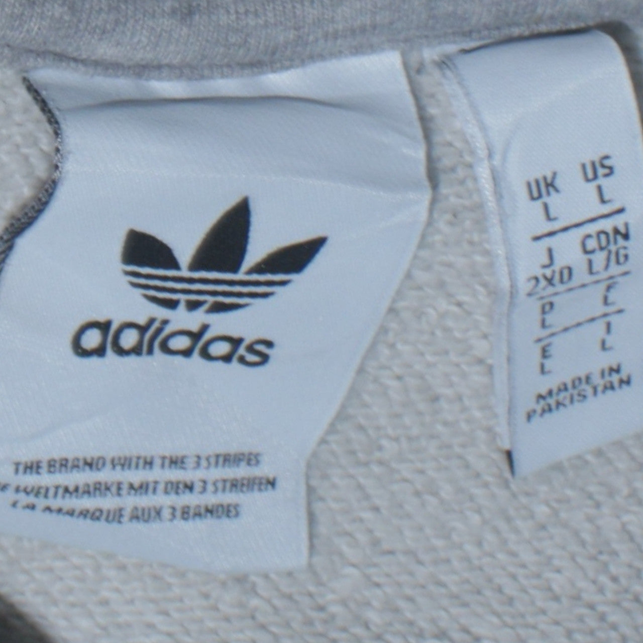 Mens UK Size L adidas Grey Pullover Sweatshirt