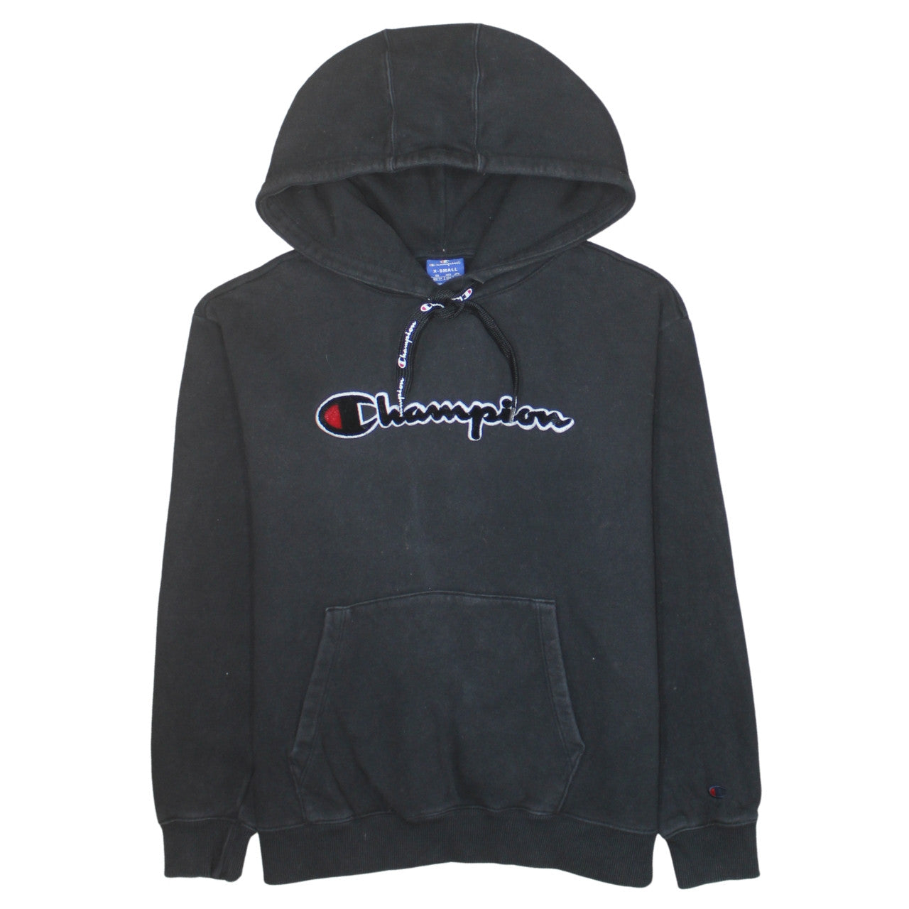 Mens UK Size XS Champion Black Pullover Hoodie