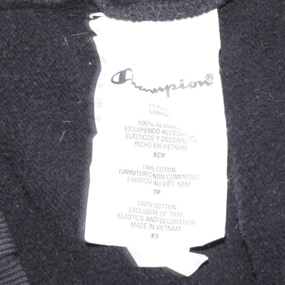 Mens UK Size XS Champion Black Pullover Hoodie