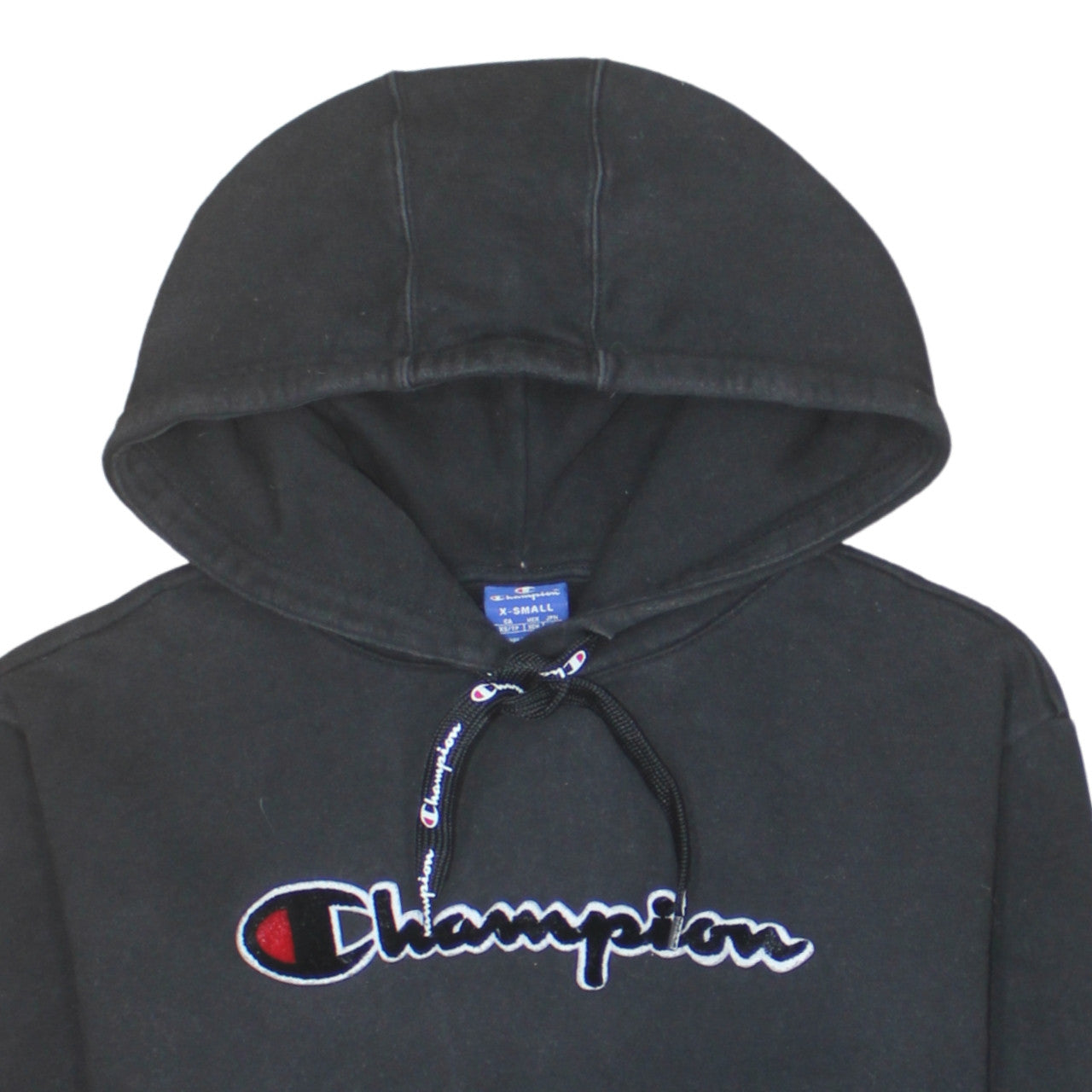 Mens UK Size XS Champion Black Pullover Hoodie
