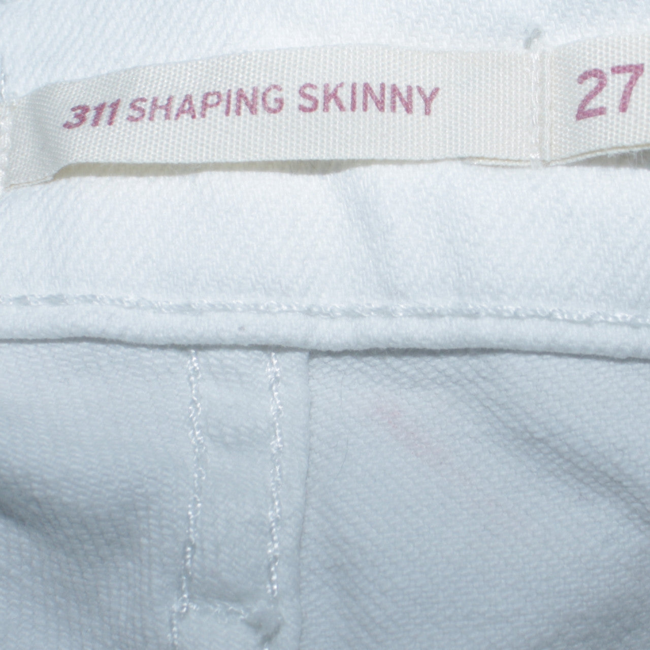 Womens UK Size 27 Levi's Slim Fit Skinny White Jeans