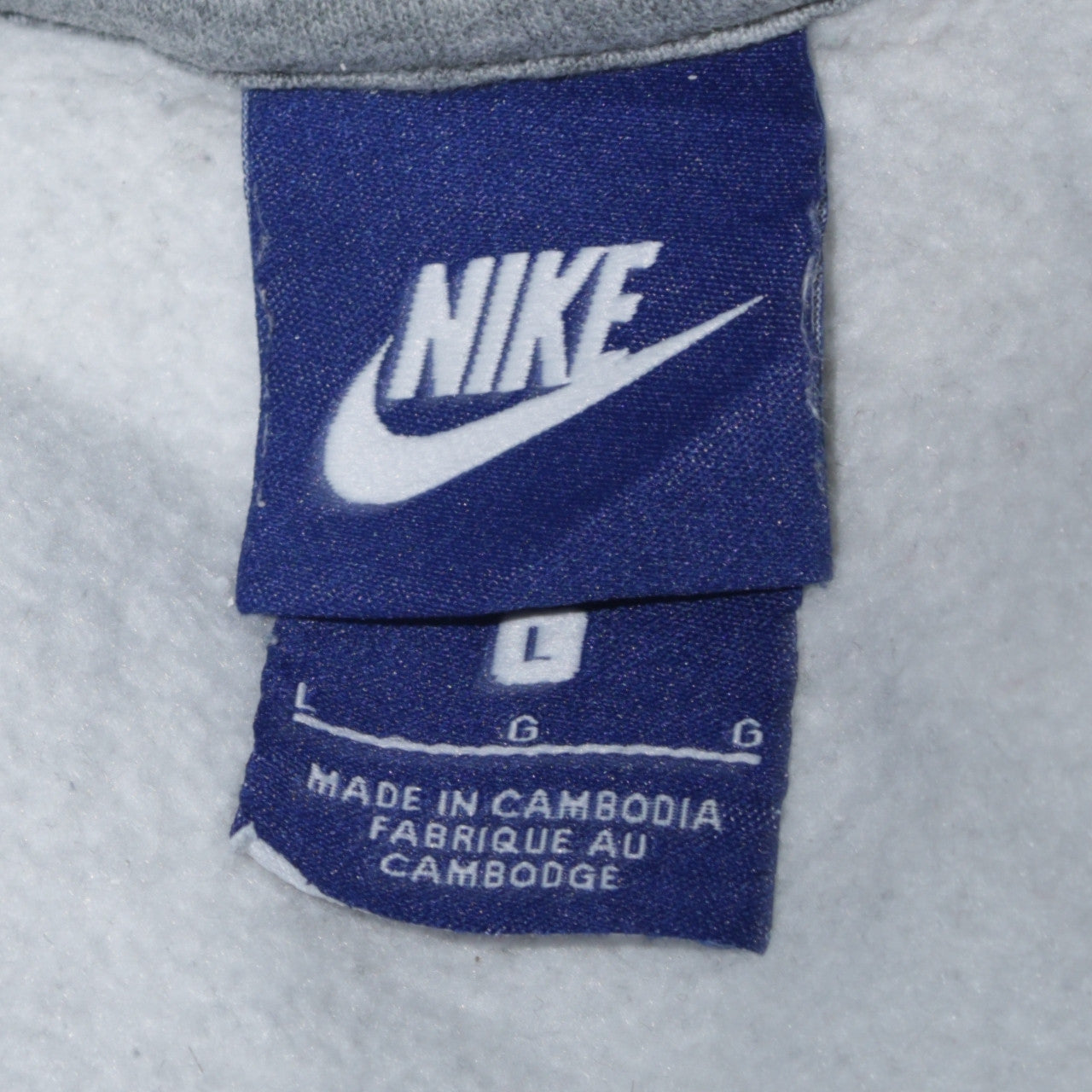 Mens UK Size L Nike Grey Pullover Sweatshirt