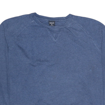 Mens UK Size XL Reebok Blue Pullover Sweatshirt