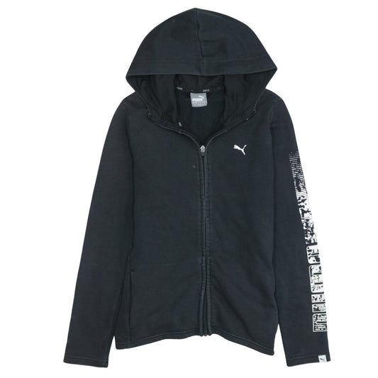 Womens UK Size 10 PUMA Black Full Zip Hoodie