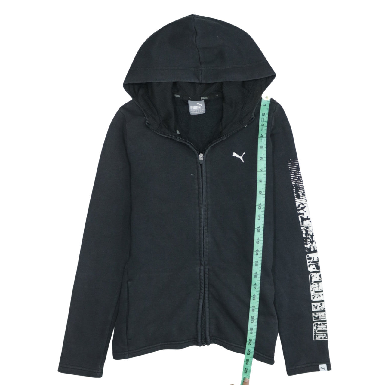 Womens UK Size 10 PUMA Black Full Zip Hoodie