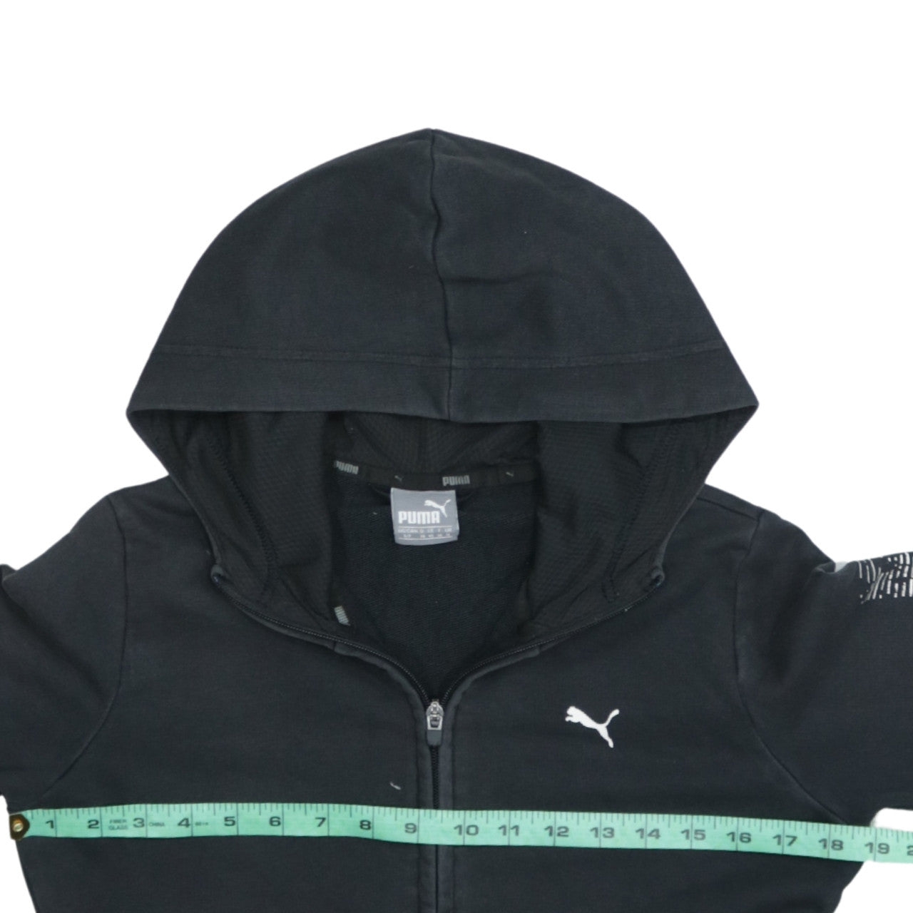 Womens UK Size 10 PUMA Black Full Zip Hoodie