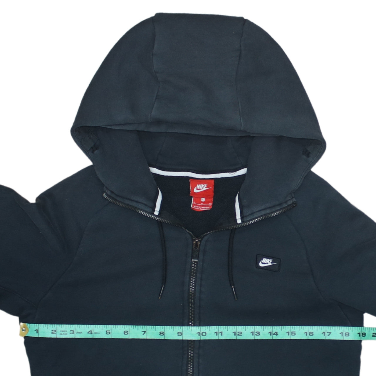 Mens UK Size S Nike Black Full Zip Hoodie