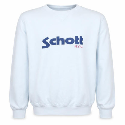 Mens UK Size XL SCHOTT White Pullover Sweatshirt