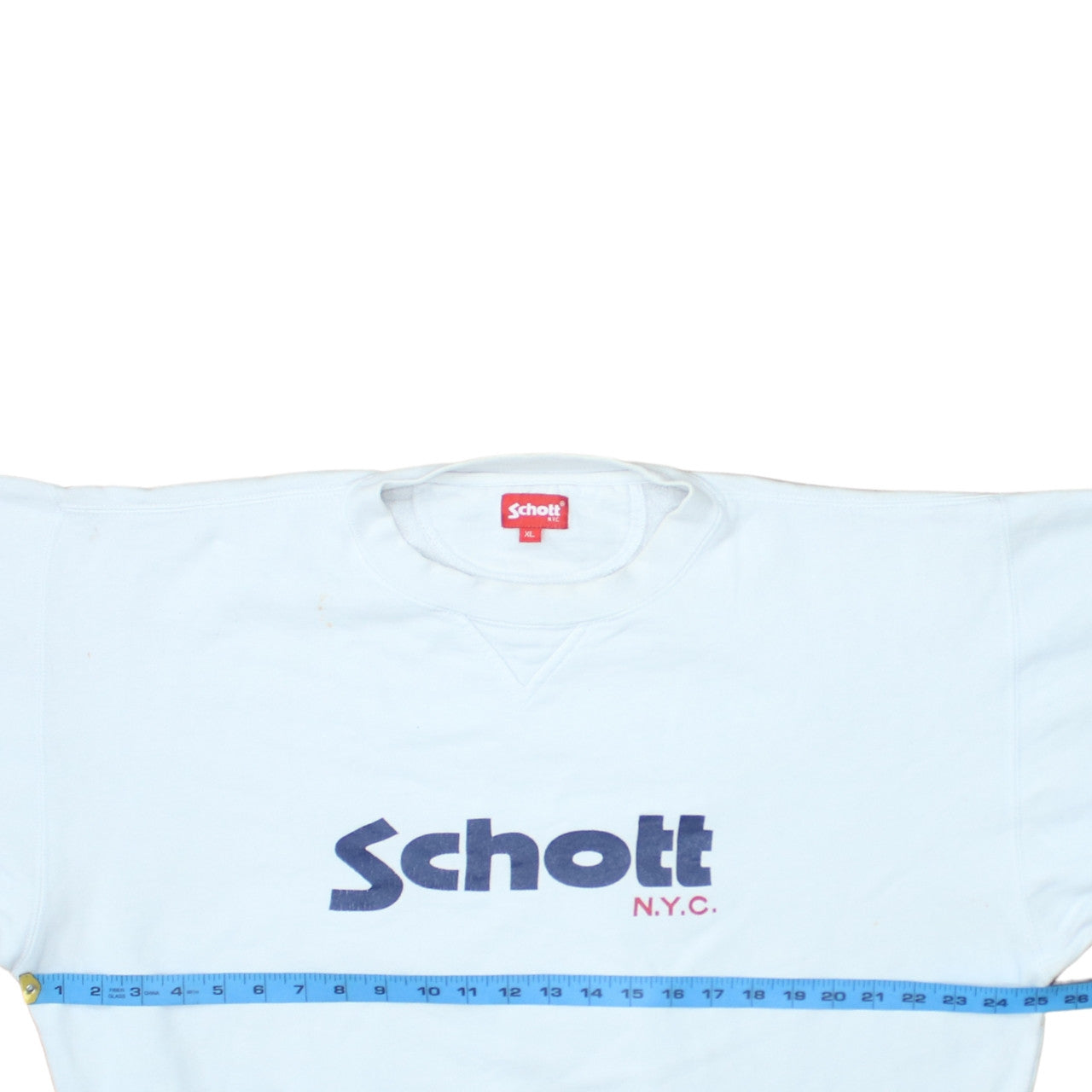 Mens UK Size XL SCHOTT White Pullover Sweatshirt