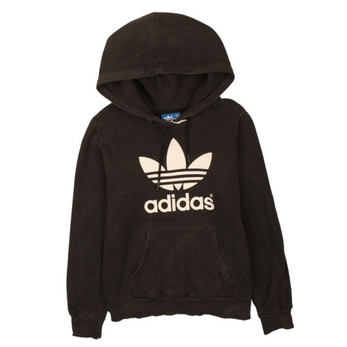 Womens UK Size 10 adidas Black Pullover Hoodie