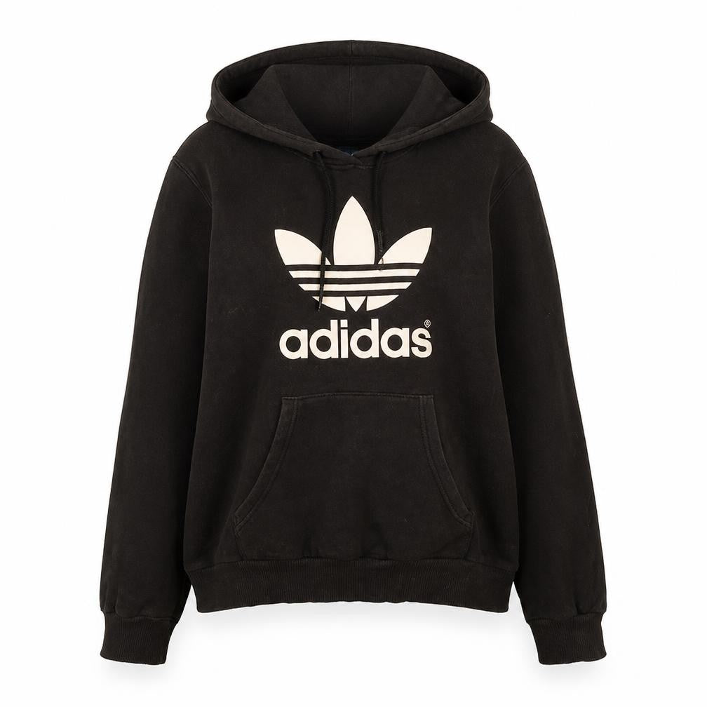 Womens UK Size 10 adidas Black Pullover Hoodie