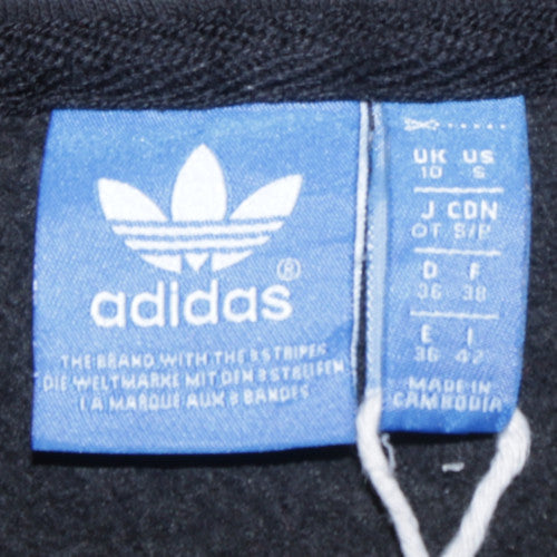 Womens UK Size 10 adidas Black Pullover Hoodie