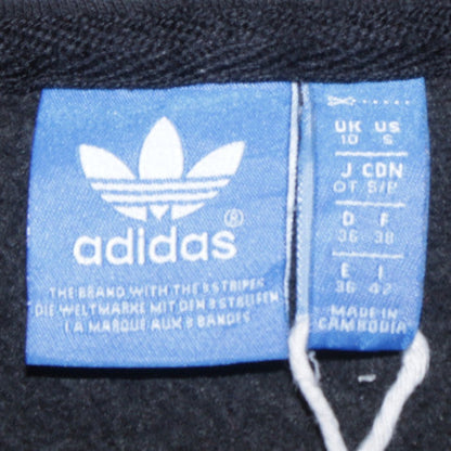 Womens UK Size 10 adidas Black Pullover Hoodie