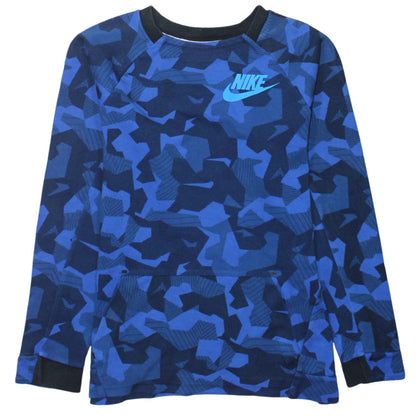 Boys UK Size 12-13 Years Nike Blue Pullover Sweatshirt