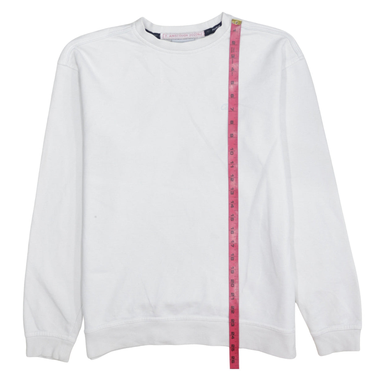 Mens UK Size L Reebok White Pullover Sweatshirt