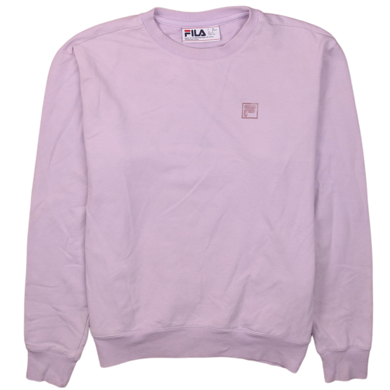 Womens UK Size S FILA Pink Pullover Sweatshirt