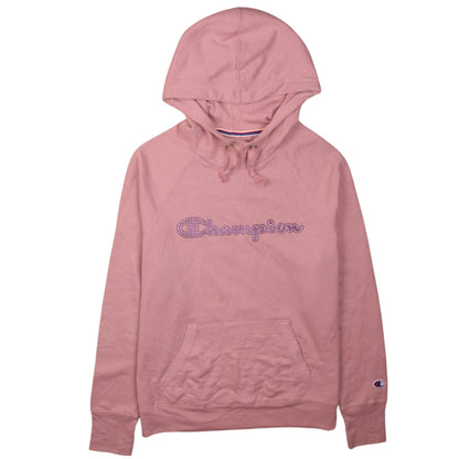 Womens UK Size S Champion Pink Pullover Hoodie