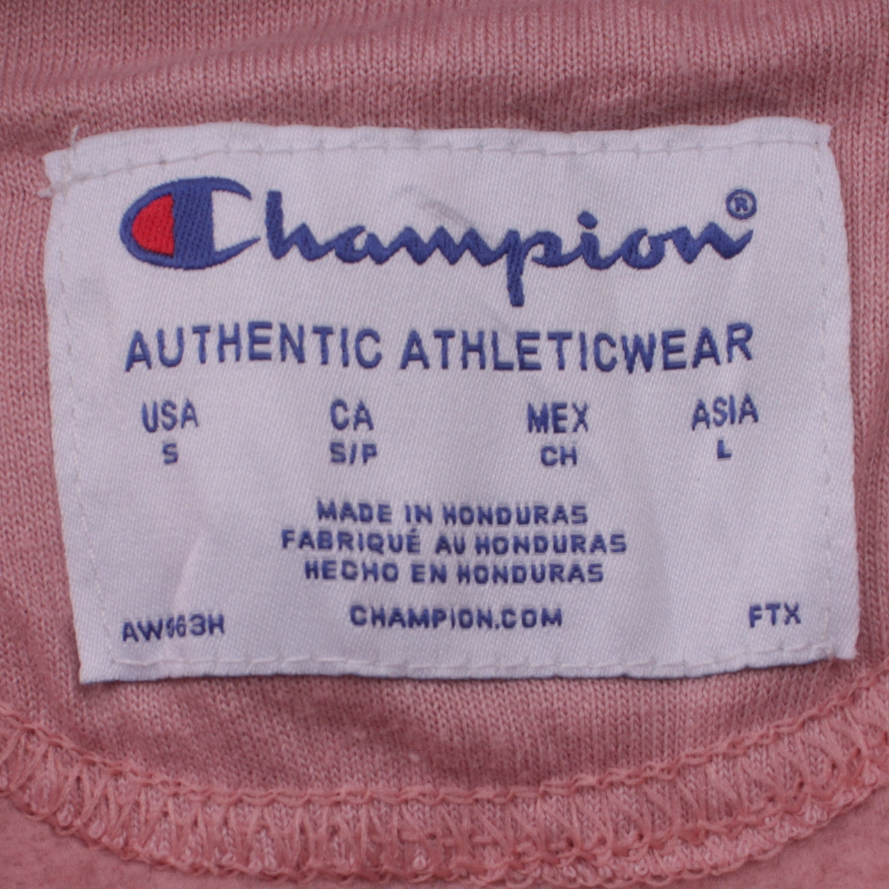 Womens UK Size S Champion Pink Pullover Hoodie