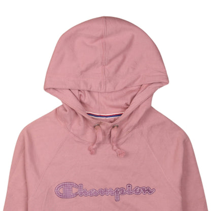 Womens UK Size S Champion Pink Pullover Hoodie