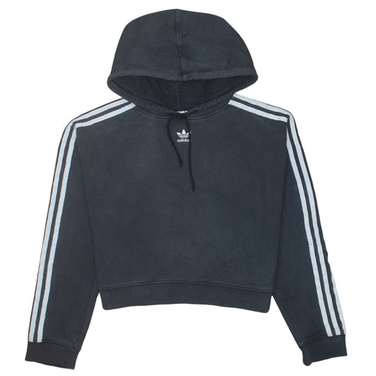 Womens UK Size 10 adidas Black Pullover Hoodie